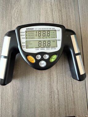 Omron Fat Loss Monitor HBF-306C Black Handheld Body Fat Percentage Analyzer BMI